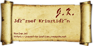 József Krisztián névjegykártya